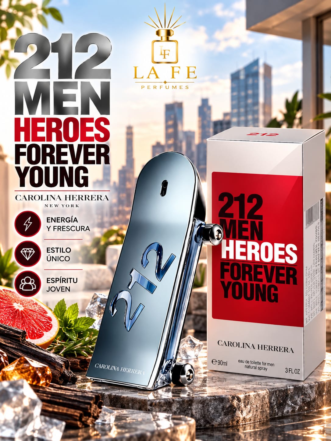 Carolina Herrera 212 Heroes Forever Young Men 90ml EDP